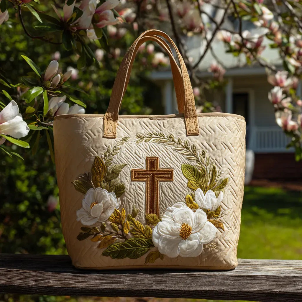 Sac fait main orné de la Sainte Croix