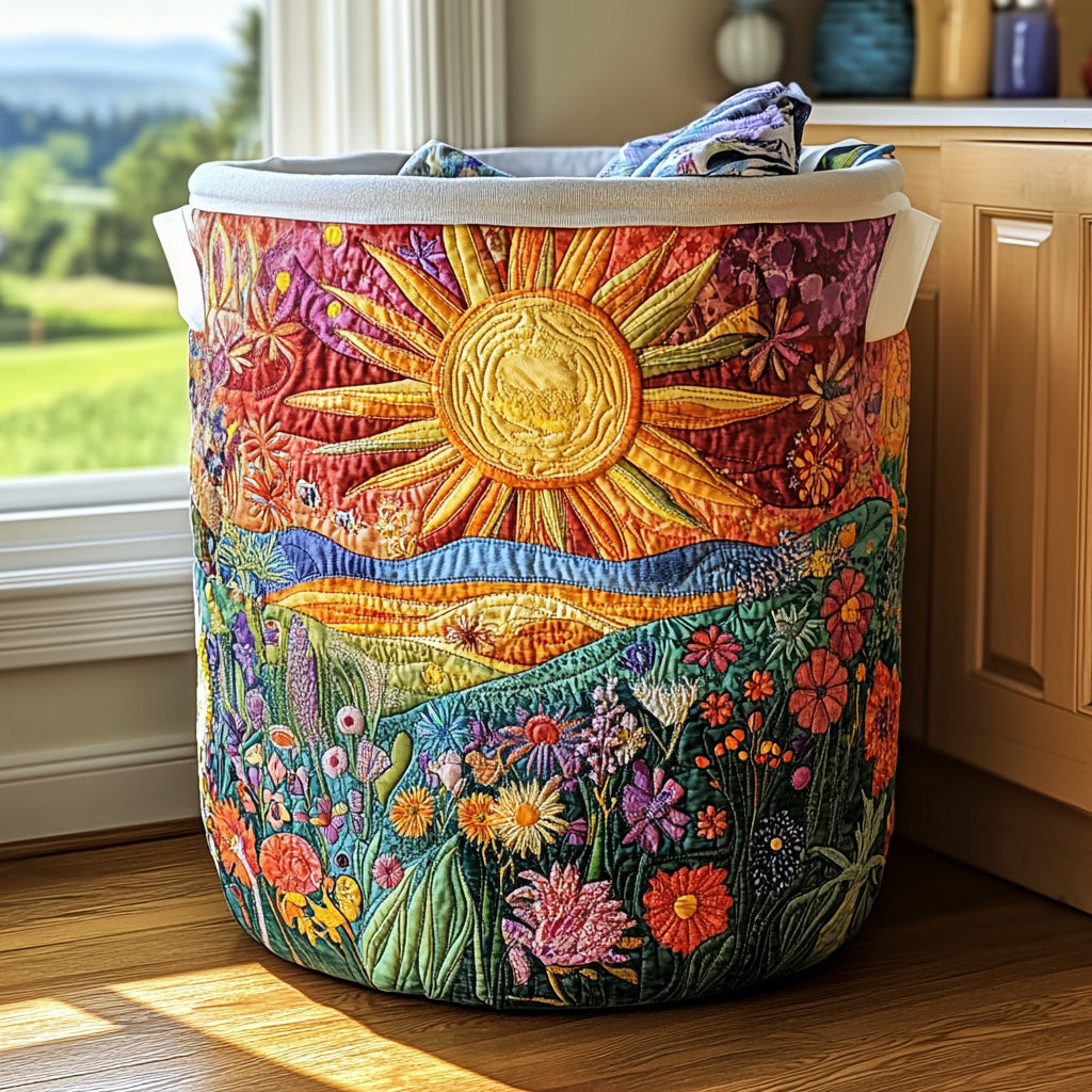 Prairie éclatante | Panier à linge fait main