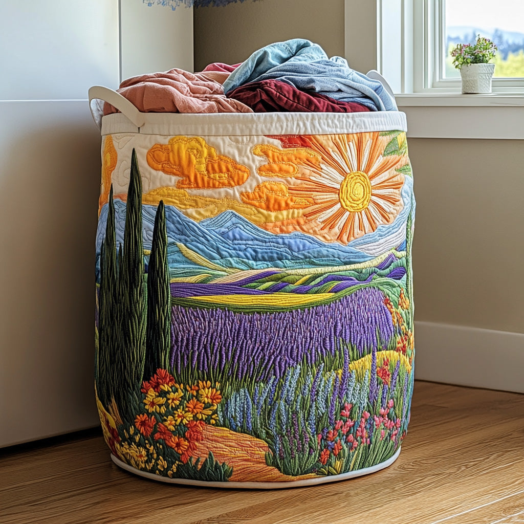 Prairie éclatante | Panier à linge fait main