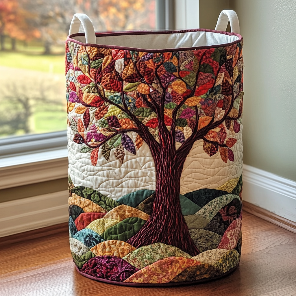 Arbre de vie | Panier à linge fait main