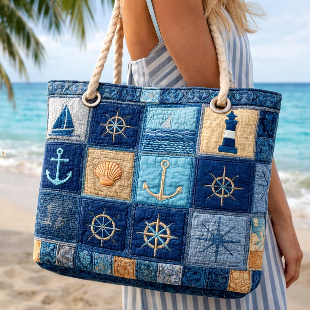 Sac de plage fait main | Bleu marin