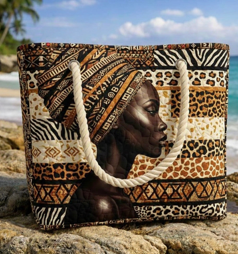 Sac de plage fait main | Melanin Queen