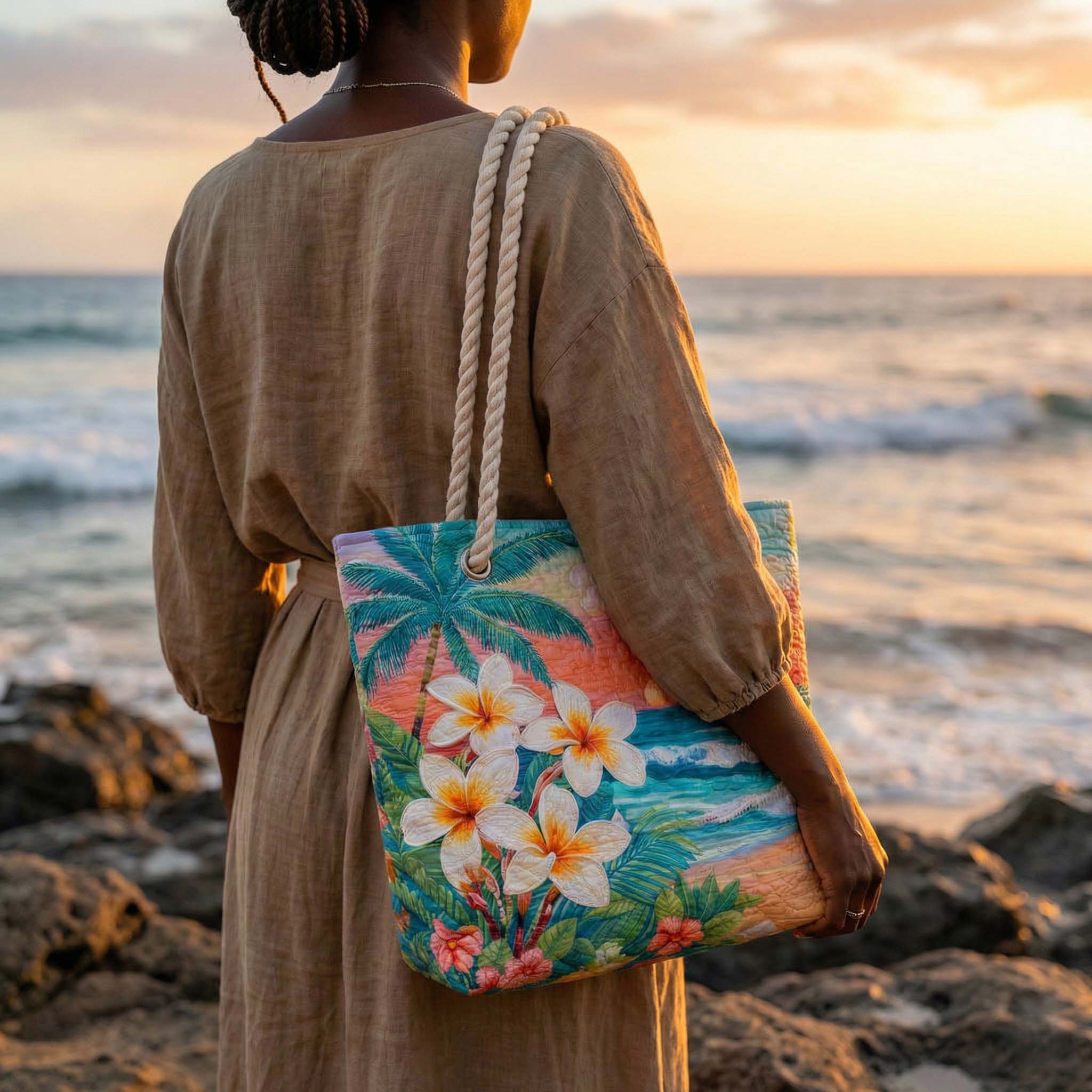 Sac de plage fait main | Esprit tropical