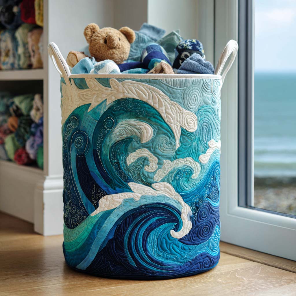 Mousse marine moelleuse | Panier à linge fait main