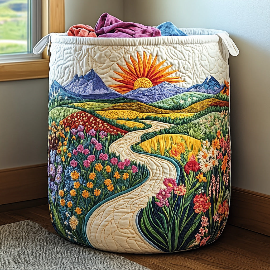 Prairie éclatante | Panier à linge fait main