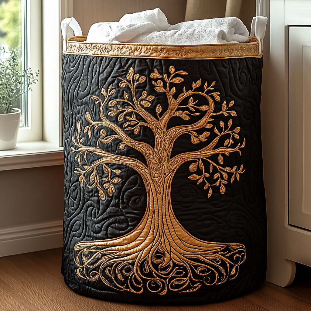 Arbre de vie | Panier à linge fait main