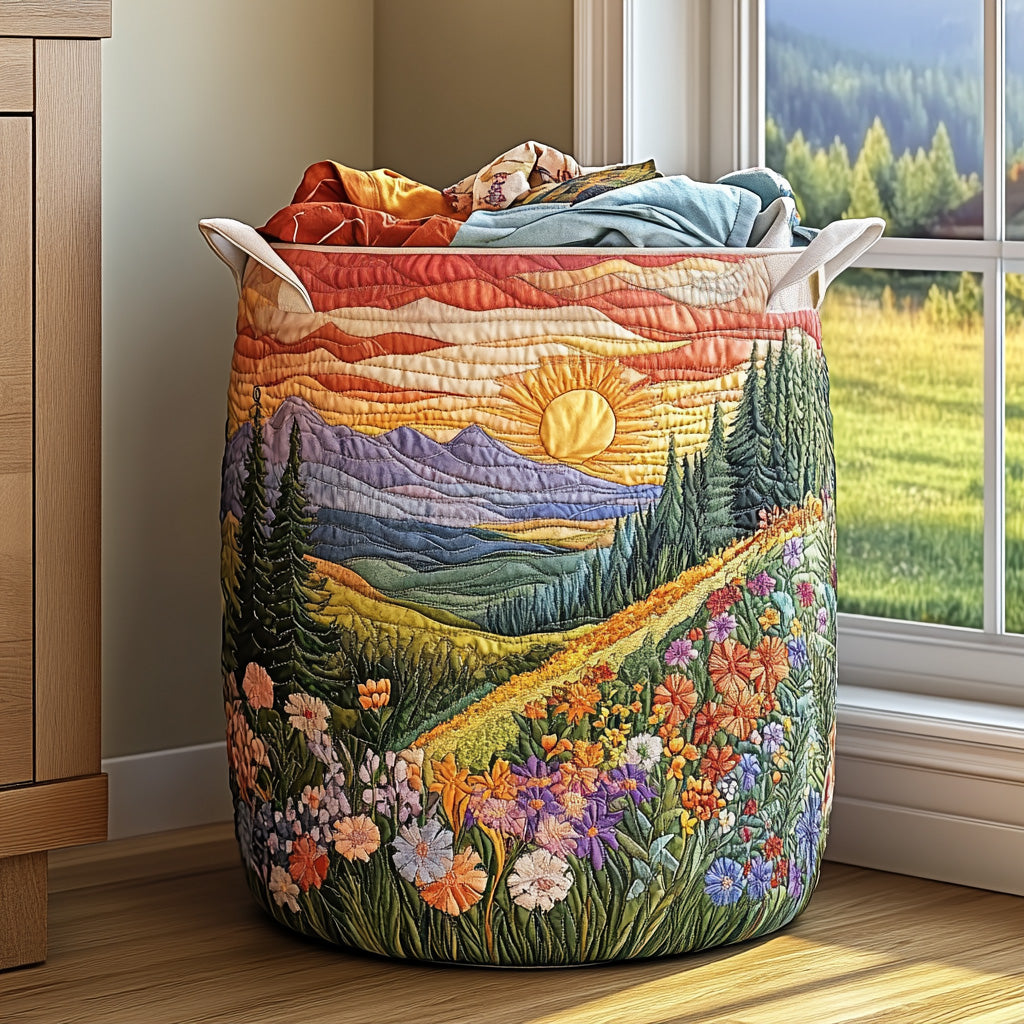 Prairie éclatante | Panier à linge fait main