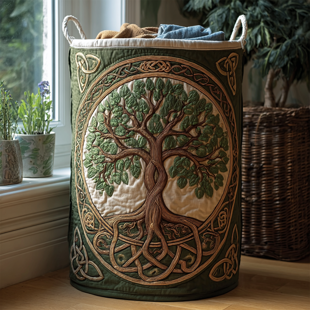 Arbre de vie | Panier à linge fait main