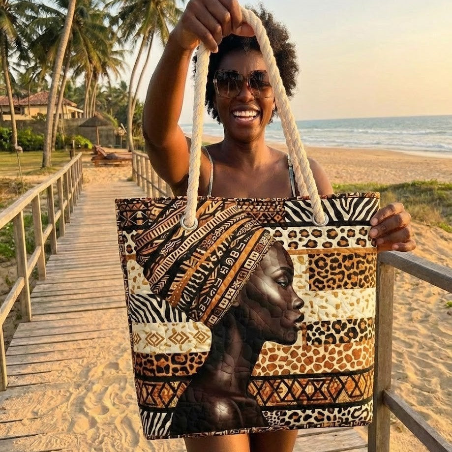 Sac de plage fait main | Melanin Queen