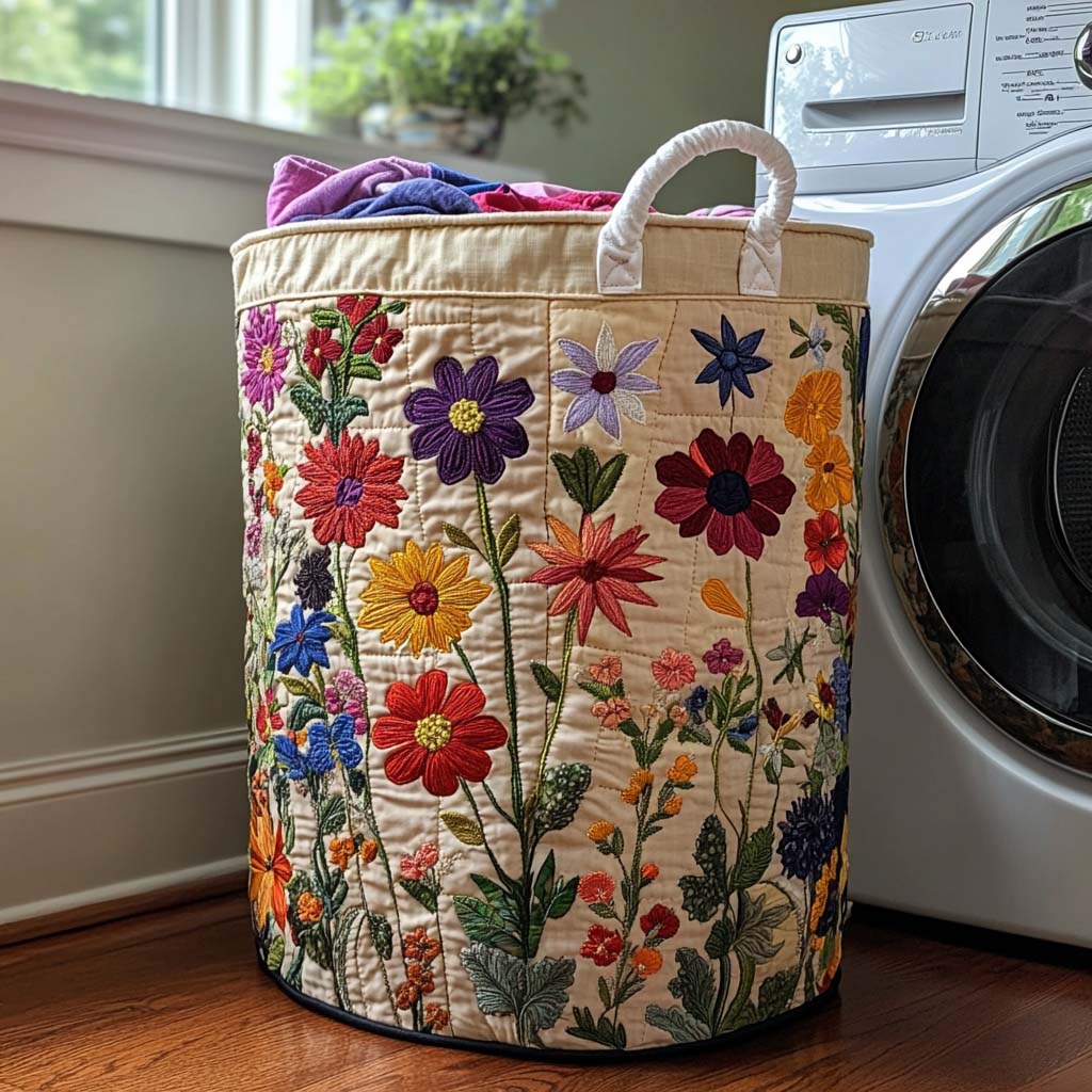 Panier à linge Bloom Bright fait main