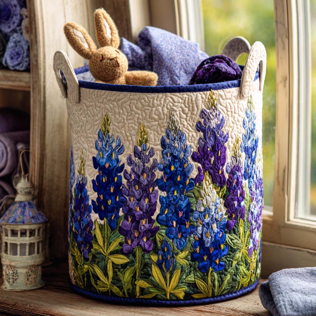 Bluebonnet Dream Path | Panier à linge fait main