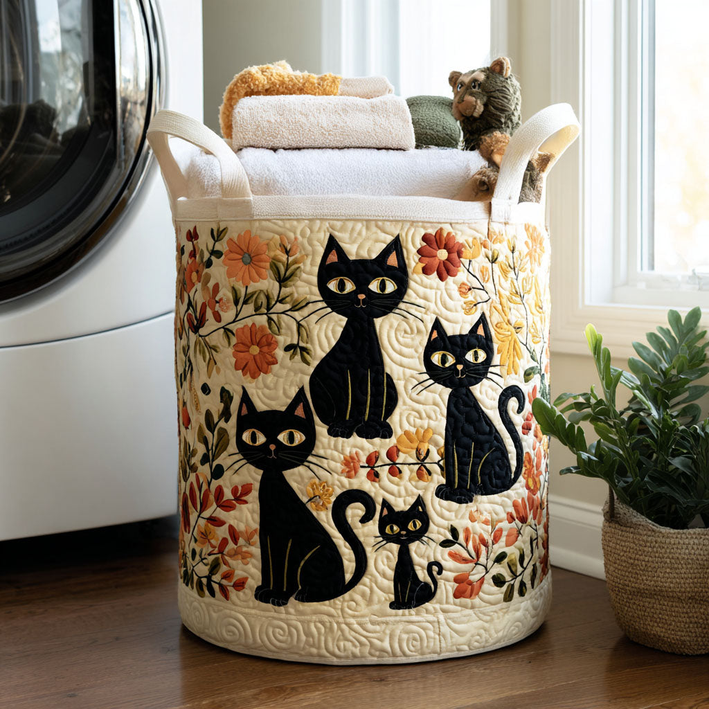 Chat | Panier à linge fait main