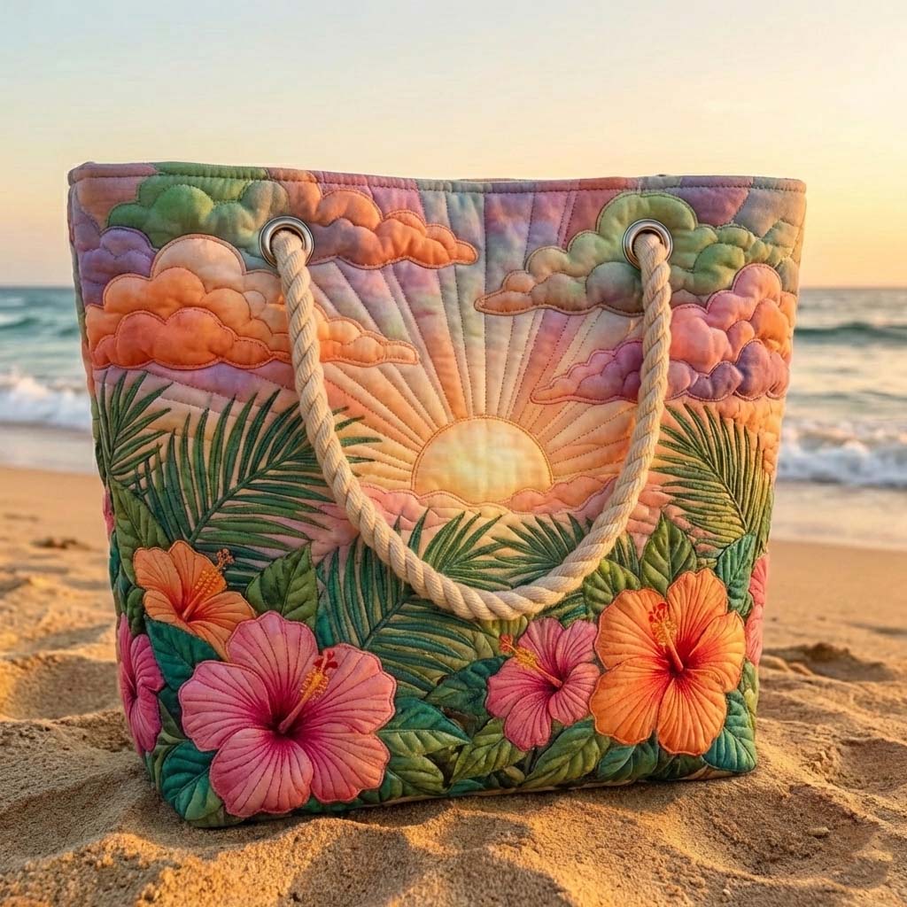 Sac de plage fait main | Matin tropical