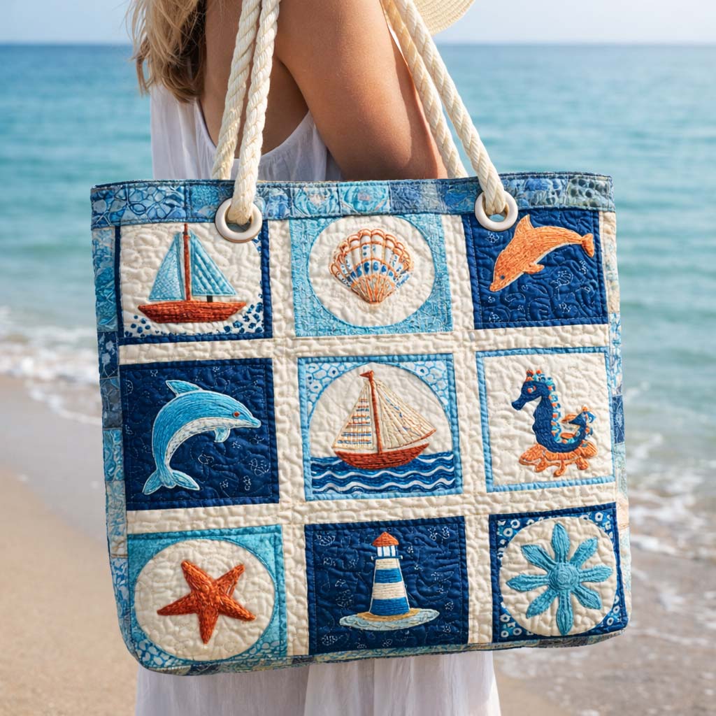 Sac de plage fait main | Faune marine