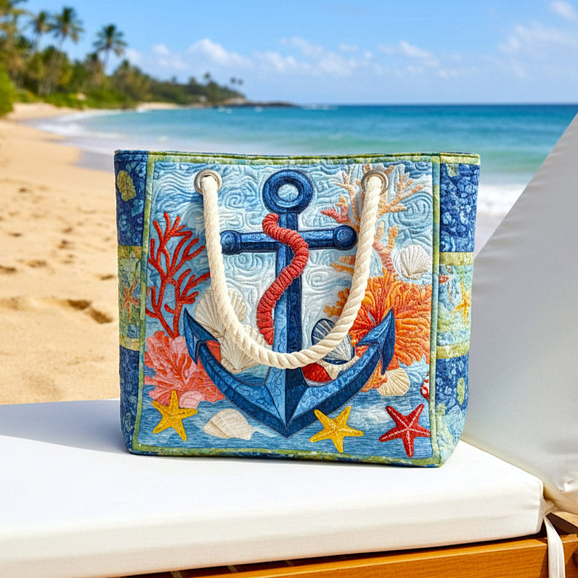Sac de plage fait main | Ancre nautique