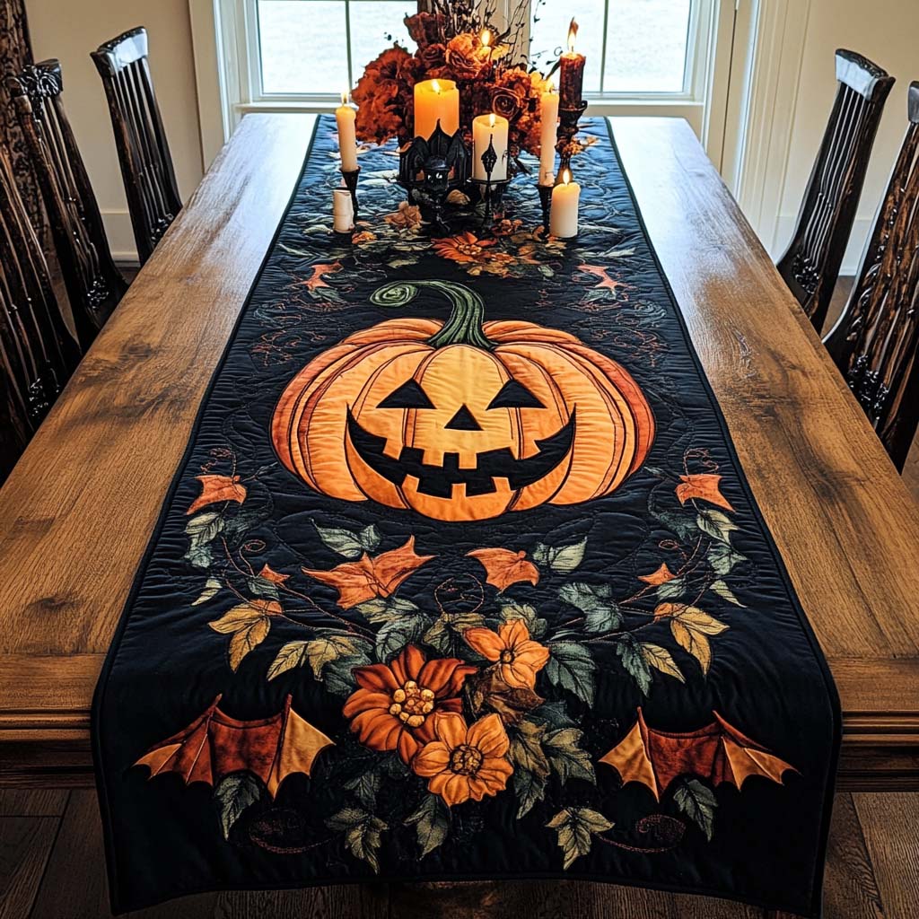 Chemin de table rembourré - Joie d'Halloween
