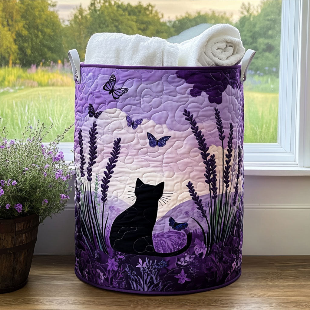 Chat | Panier à linge fait main