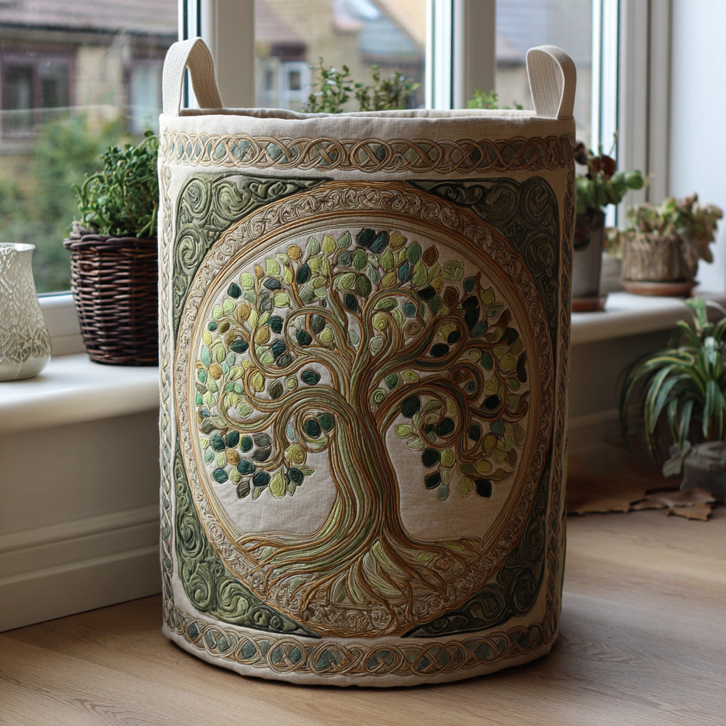 Arbre de vie | Panier à linge fait main