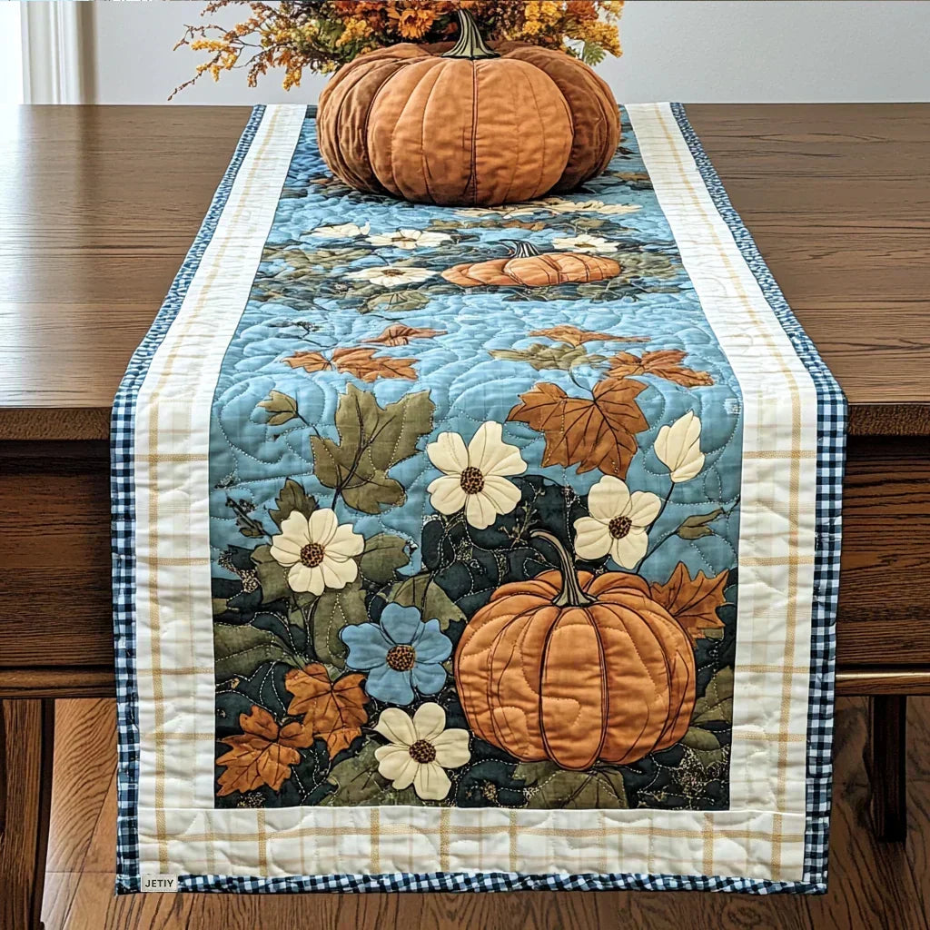 Chemin de table en patchwork - Saison des potirons