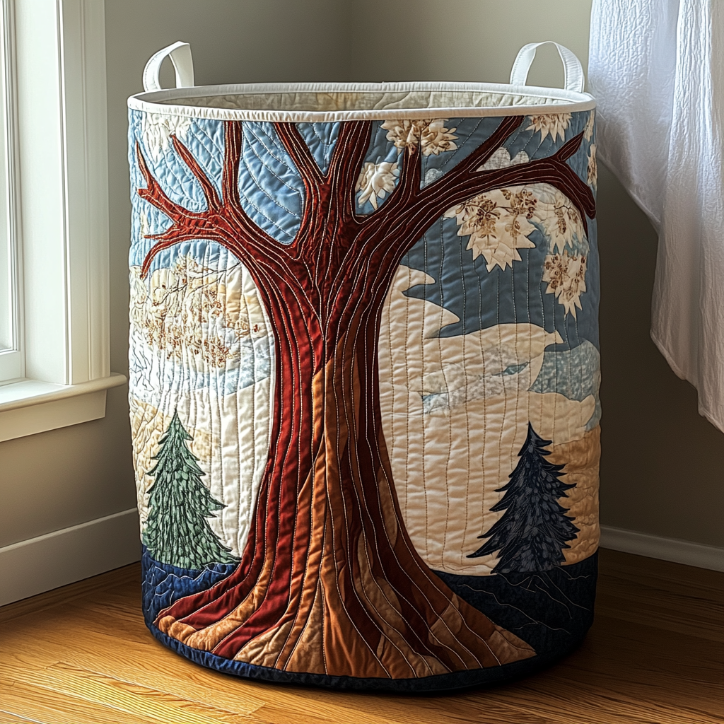 Arbre de vie | Panier à linge fait main
