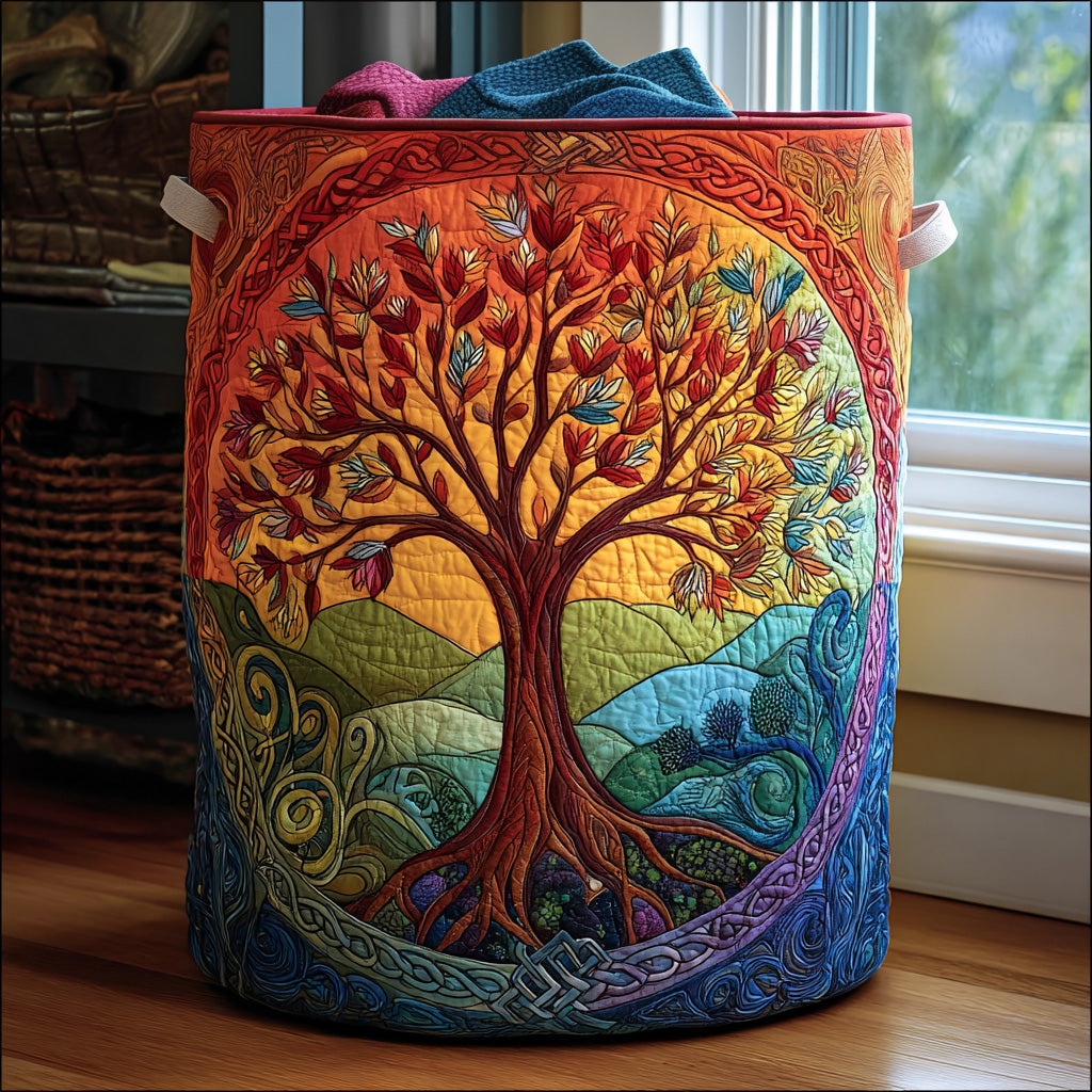 Arbre de vie | Panier à linge fait main