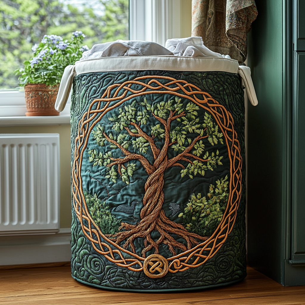 Arbre de vie | Panier à linge fait main