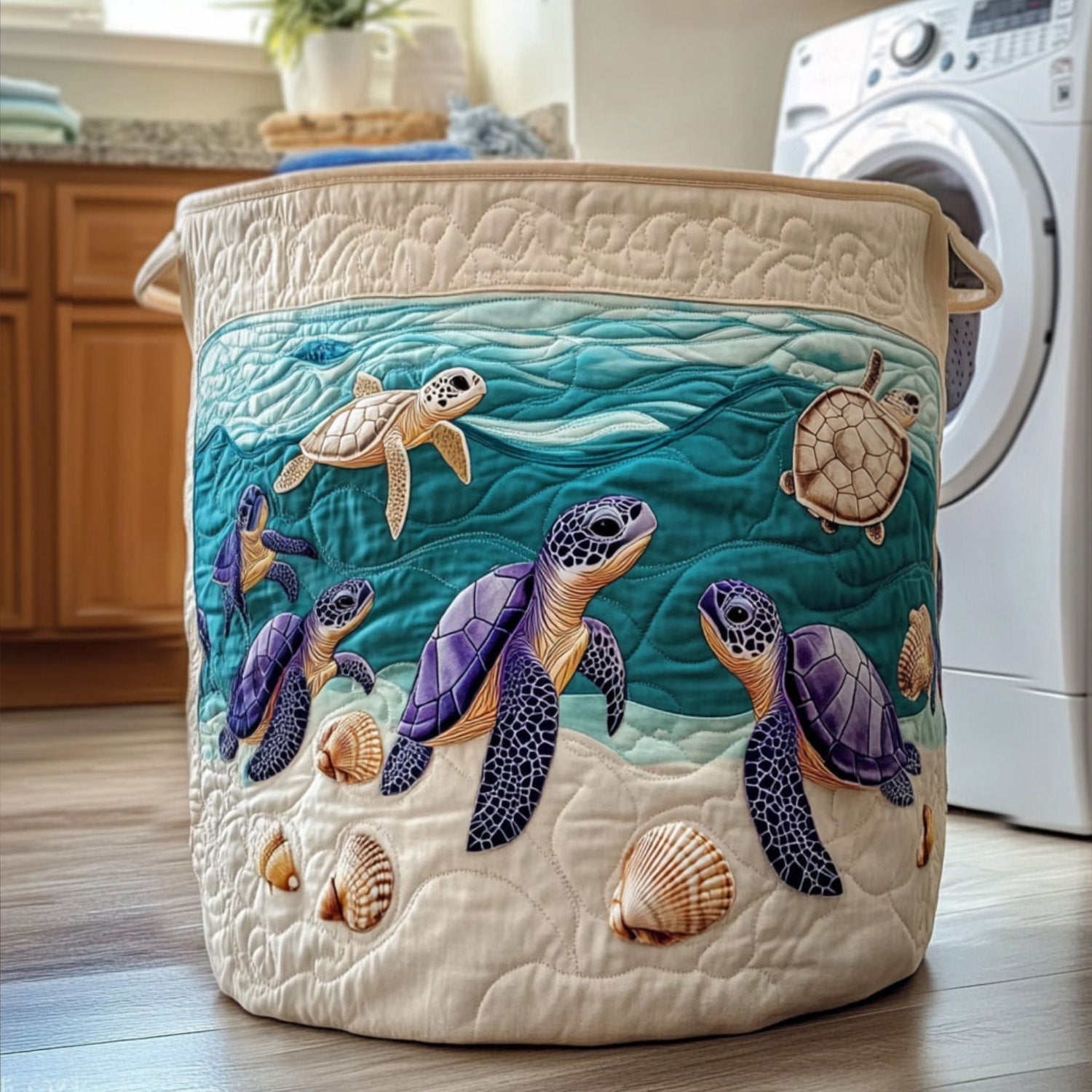 Panier en forme de tortue rembourré | Panier fait main