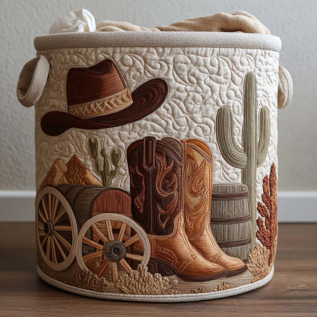 Western Spirit | Panier à linge fait main