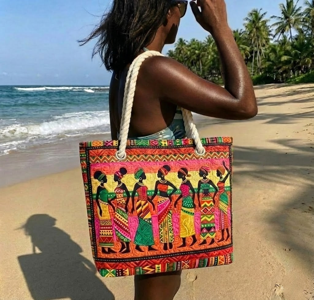 Sac de plage fait main | Melanin Queens